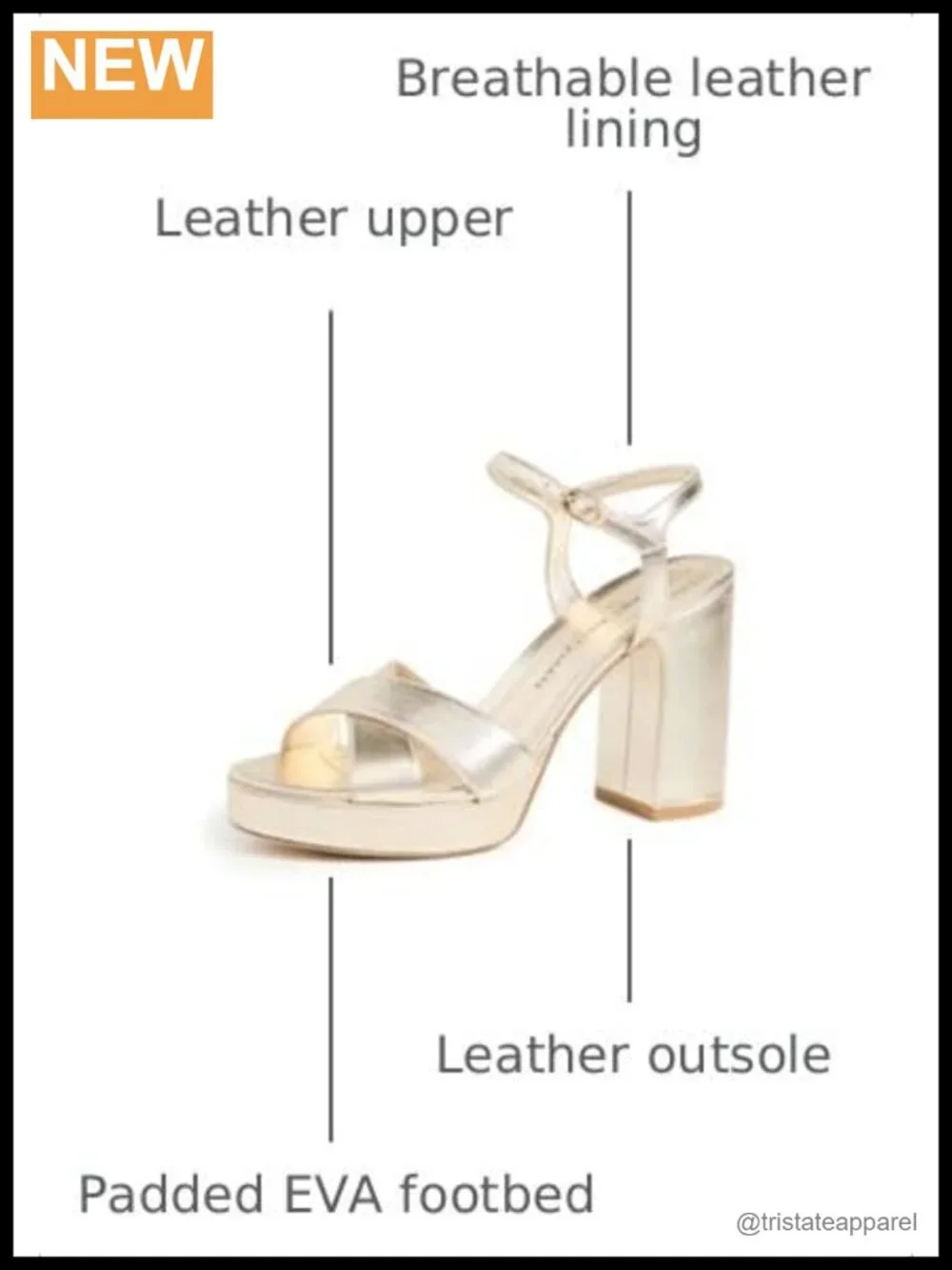 Platform Sandals Ankle Strap Crossover Leather Adjustable Buckle